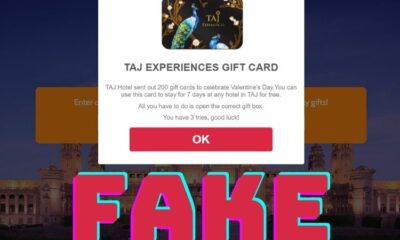 Beware! This too good to be true Taj stay on Valentine’s Day could be a phishing attack