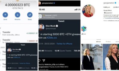 Italian Prime Minister Giorgia Meloni's Instagram Hacked with Bizarre Bitcoin Scam!